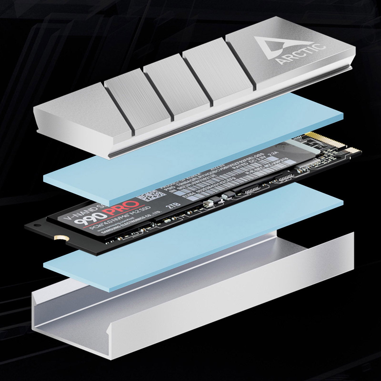 Arctic - M2 PRO - Dissipateur thermique pour M.2 - Argent