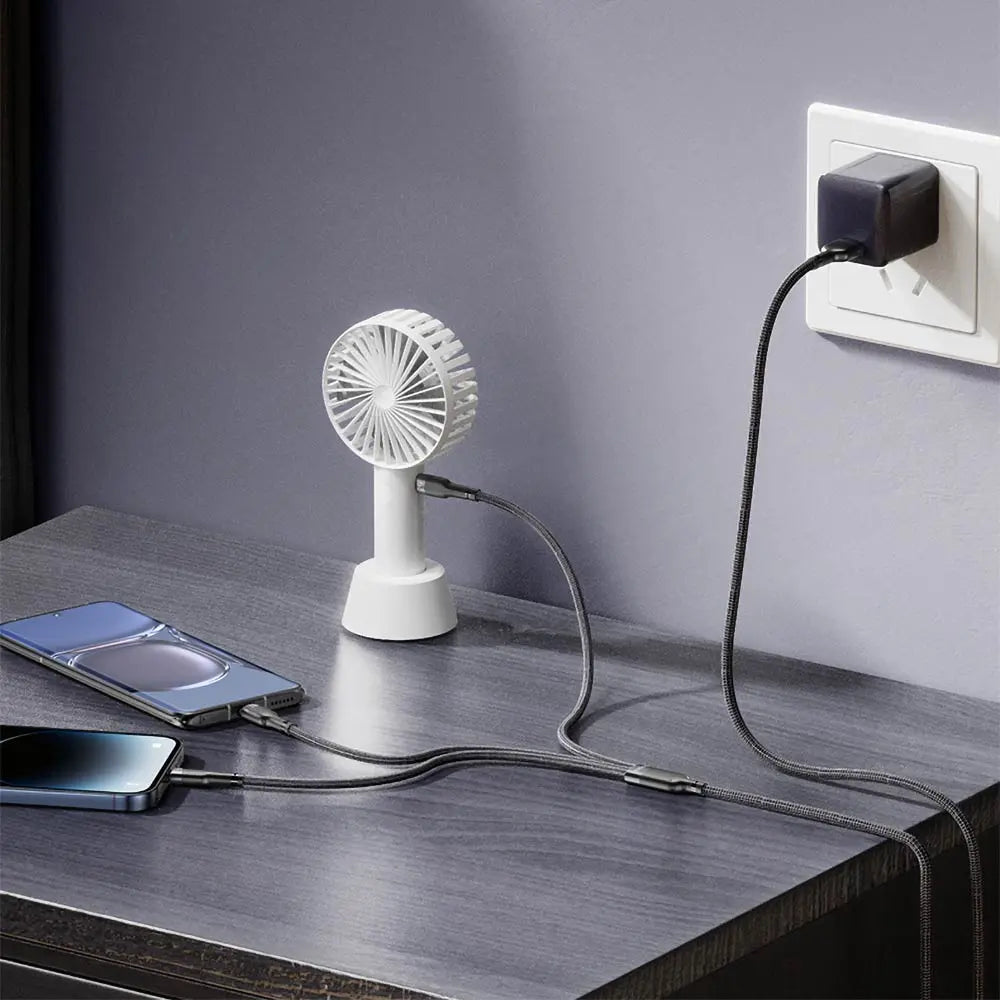 Yesido - Cable USB 3 en 1 (Micro USB / USB-C / Lightning)