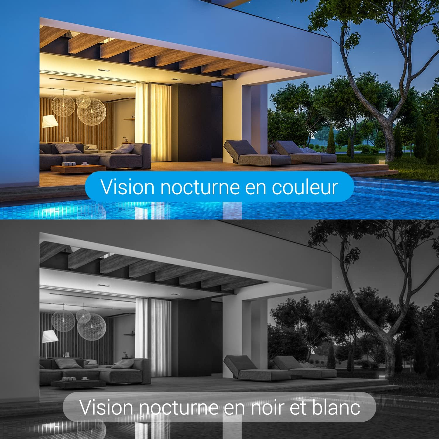 Ezviz - HB8 2K+ - Caméra Wi-Fi panoramique sur batterie