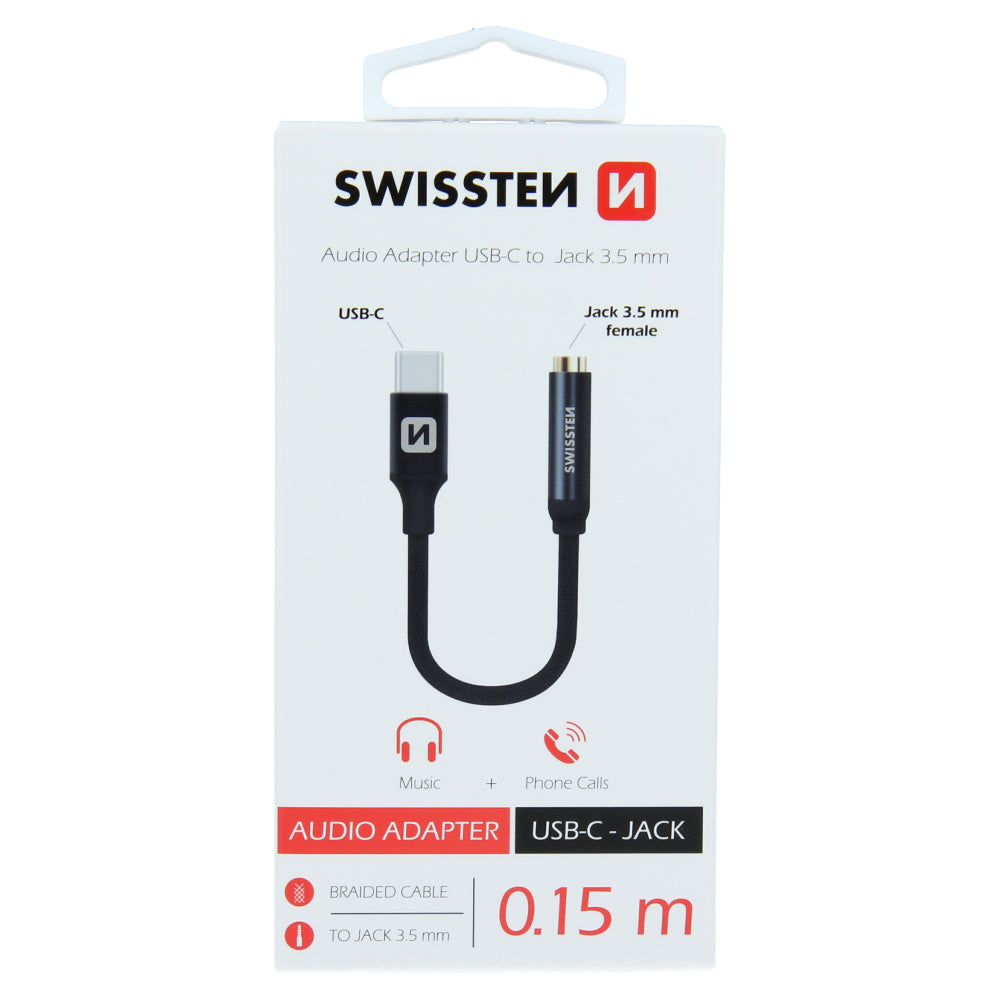 Swissten - Adaptateur audio USB-C vers jack 3.5mm femelle