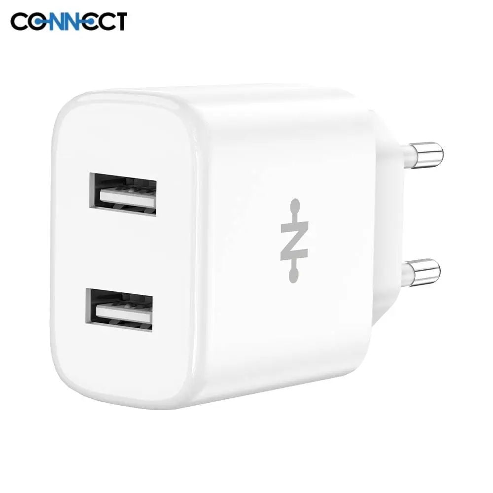 Connect - Chargeur 2x ports USB 2.1A