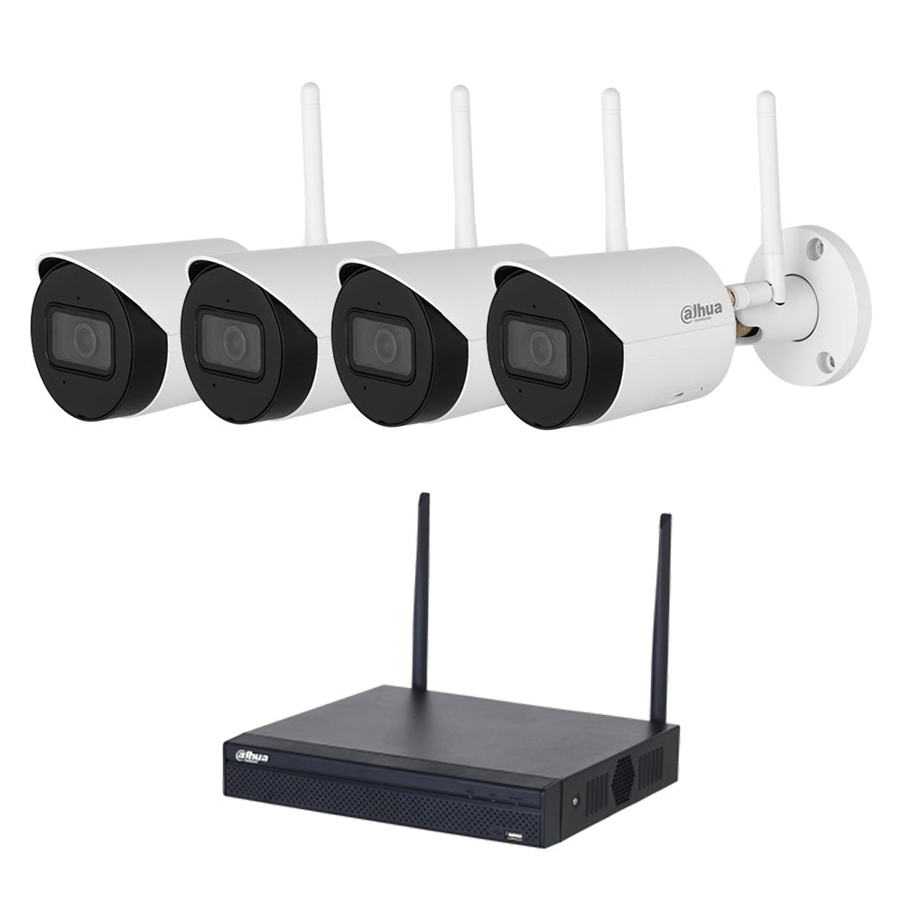 Dahua - Kit 4 Camera IP Bullet fixe WiFi + NVR 4 Canaux WiFi 2To