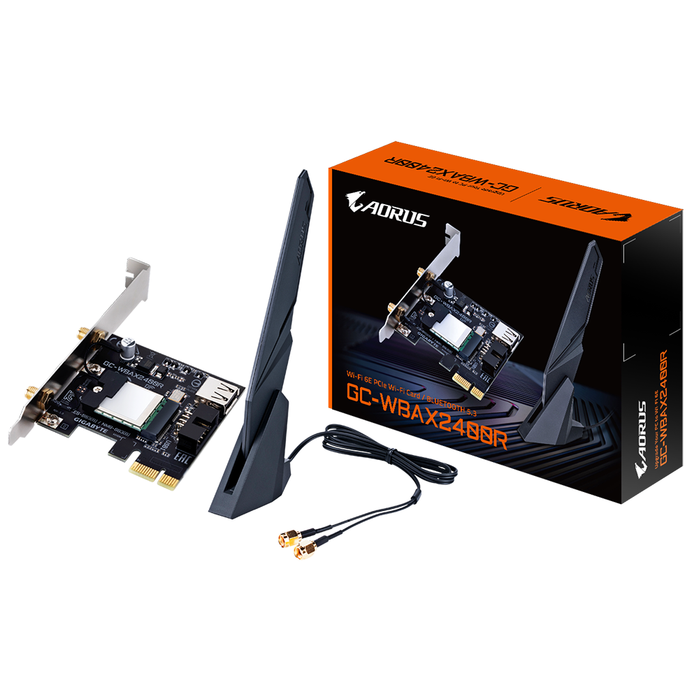Gigabyte - Aorus GC-WBAX2400R - Carte Wifi 6E / Bluetooth 5.3