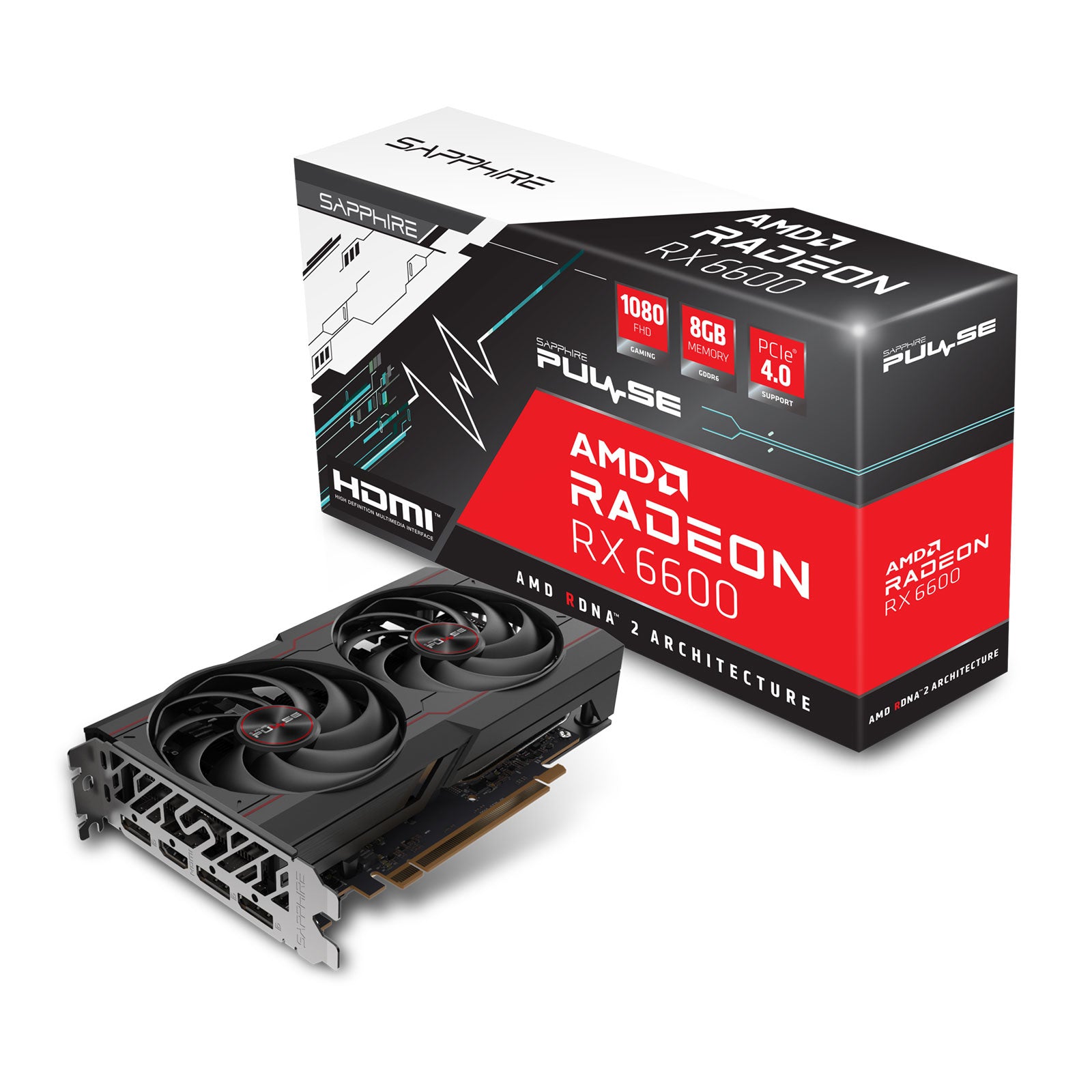 Sapphire - Carte graphique Radeon RX 6600 PULSE 8GB
