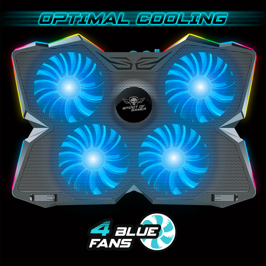 Spirit Of Gamer - Airblade 500 - Support ventilé RGB pour PC portable