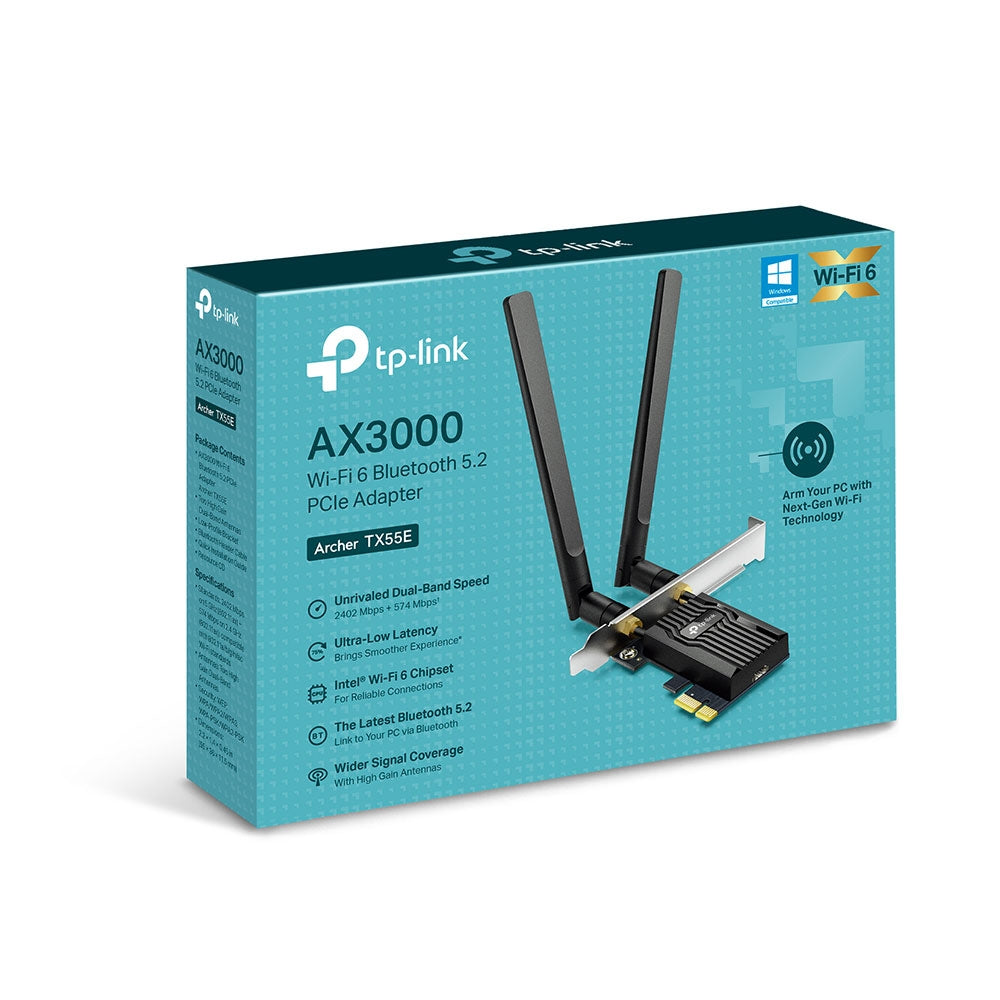 TP-Link - Archer TX55E - Carte WiFi 6 + Bluetooth 5.2