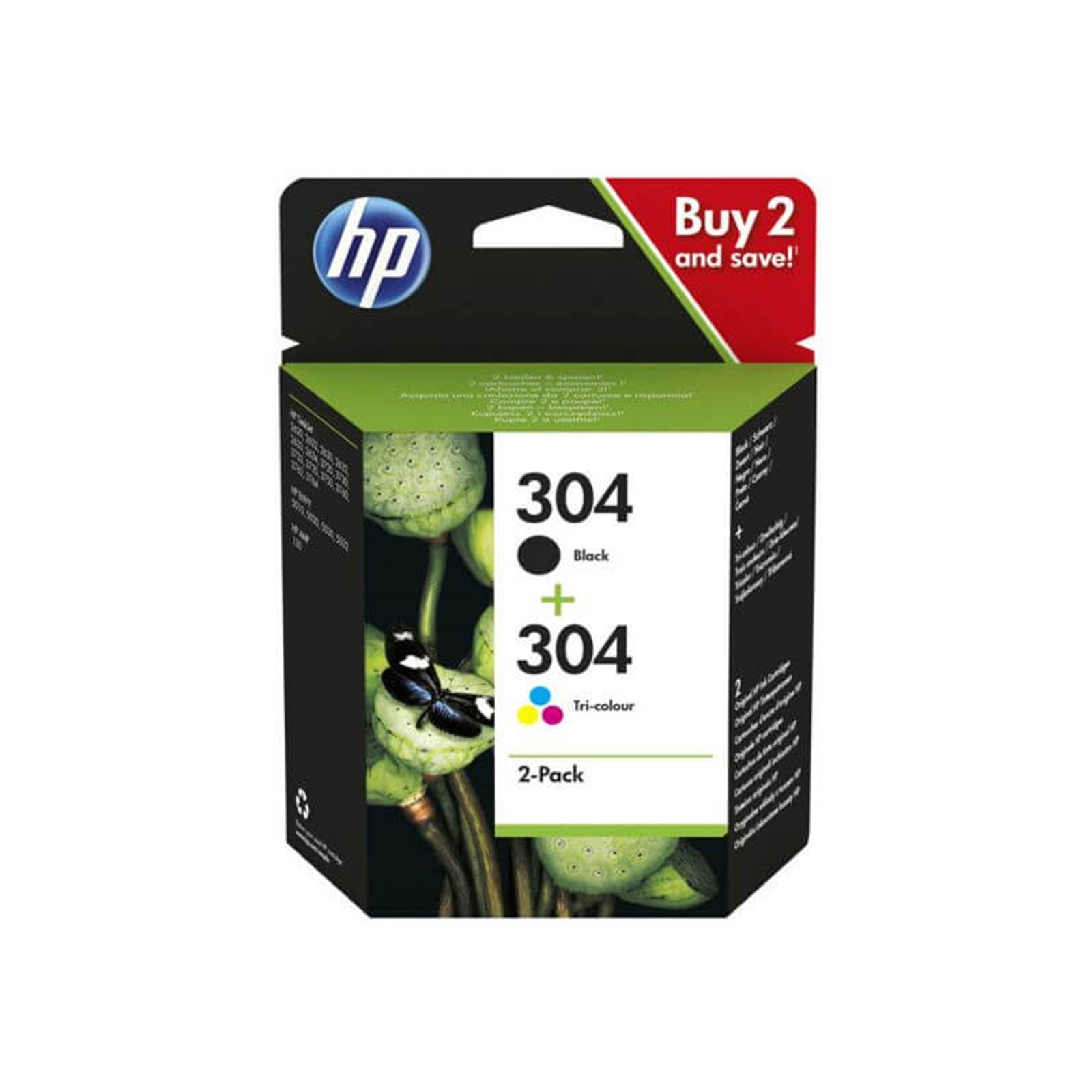 Hp - Pack de cartouches d'encres 304 (cyan, jaune, magenta, noir)