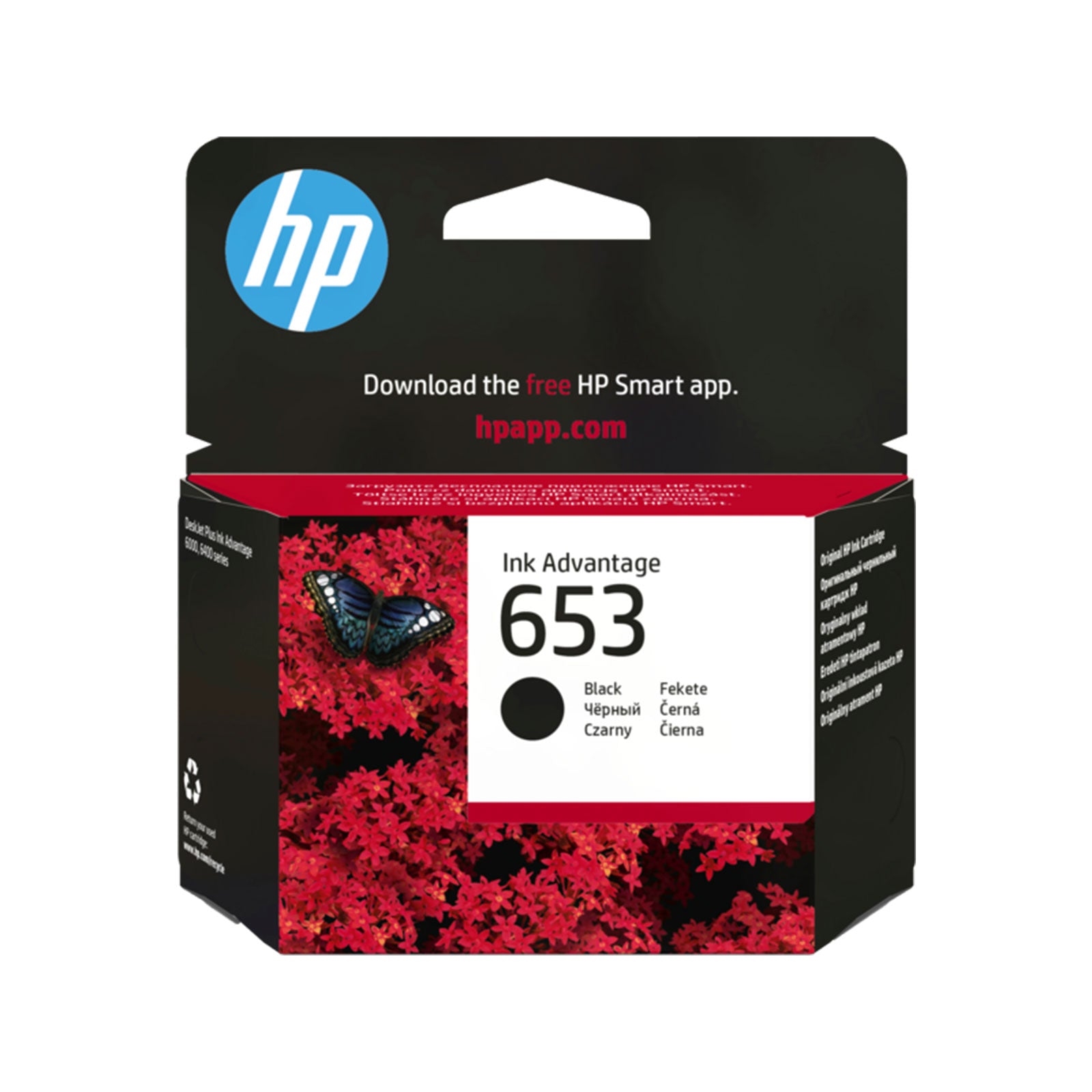 Hp - Cartouche d'encre 653 (cyan, jaune, magenta), (noir)