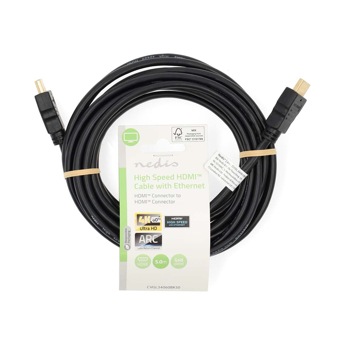 Nedis - Cable HDMI 2.0 de 5m