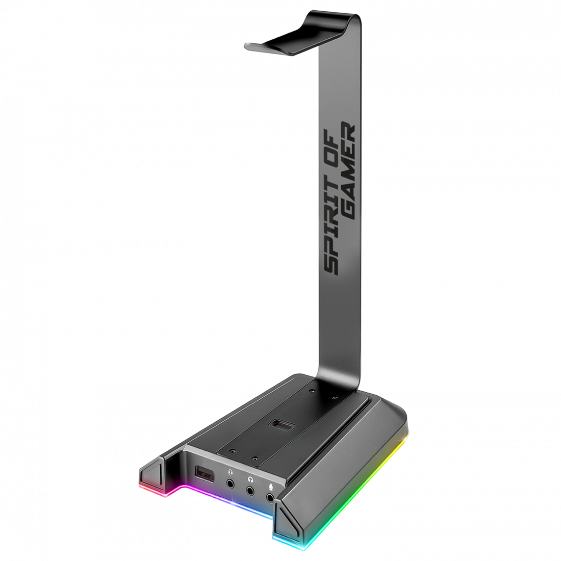 Spirit of Gamer - Support de casque universel RGB avec carte Son 7.1 virtuel - Sentinel 7.1