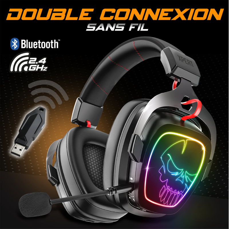 Spirit Of Gamer - Casque sans fil bluetooth/2.4Ghz - Xpert H1500