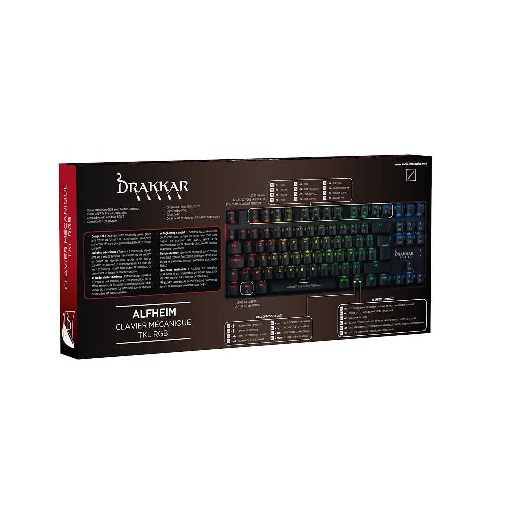Konix - Drakkar Alfheim - Clavier mécanique TKL RGB