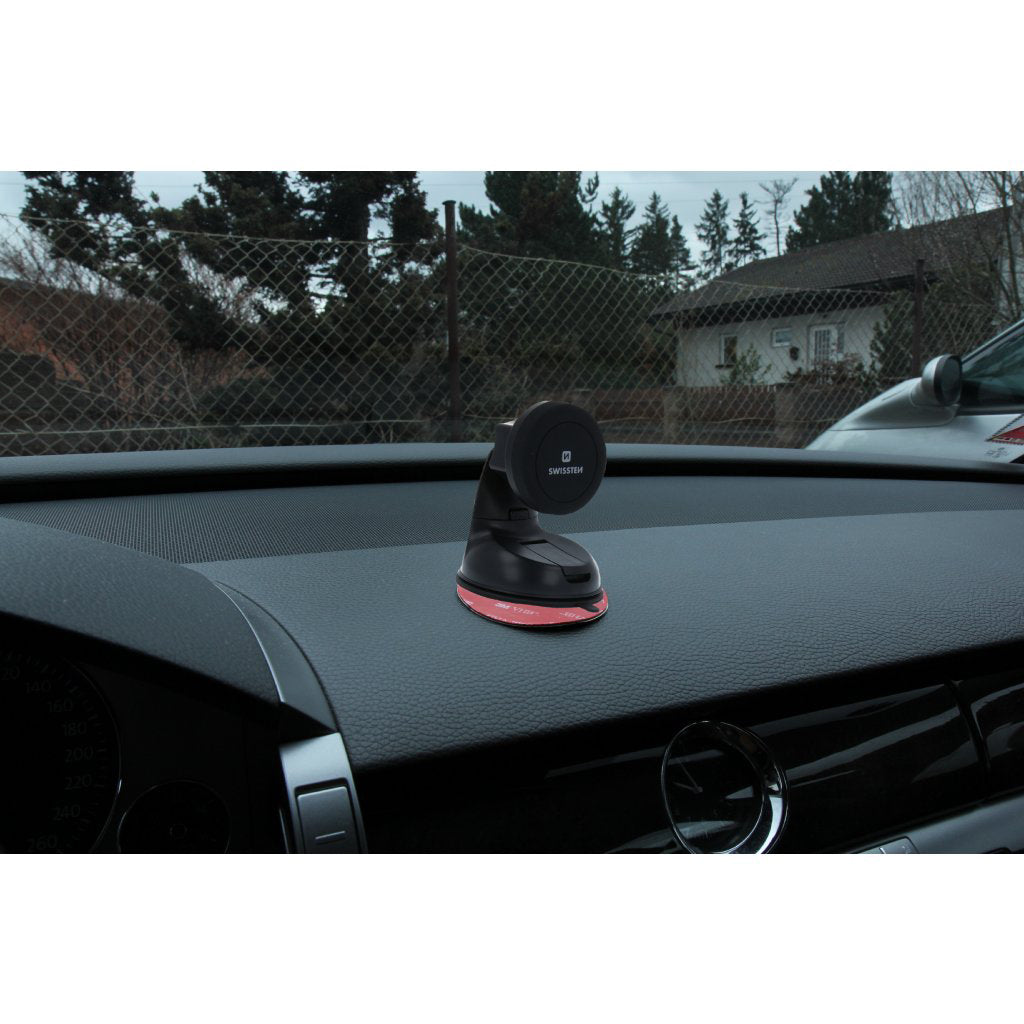 Swissten - S-Grip M1 Support magnétique pare-brise et tableau de bord pour téléphone