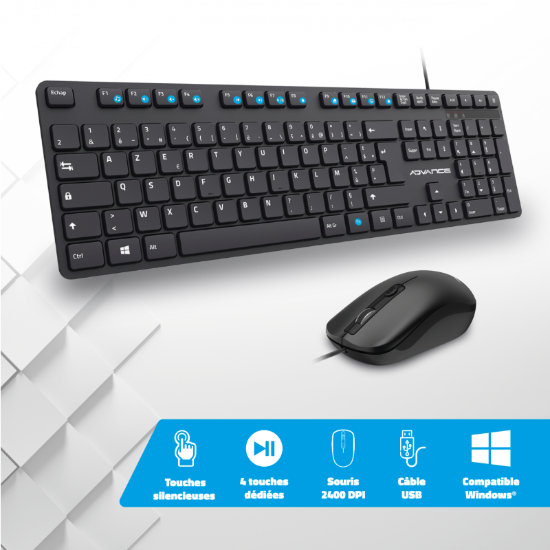 Advance - Workmate Plus - Pack clavier / souris USB
