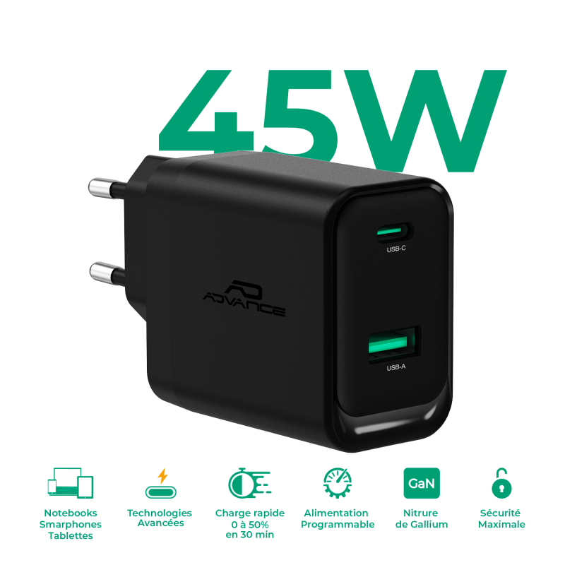 Advance - Chargeur QuickFlex 45W