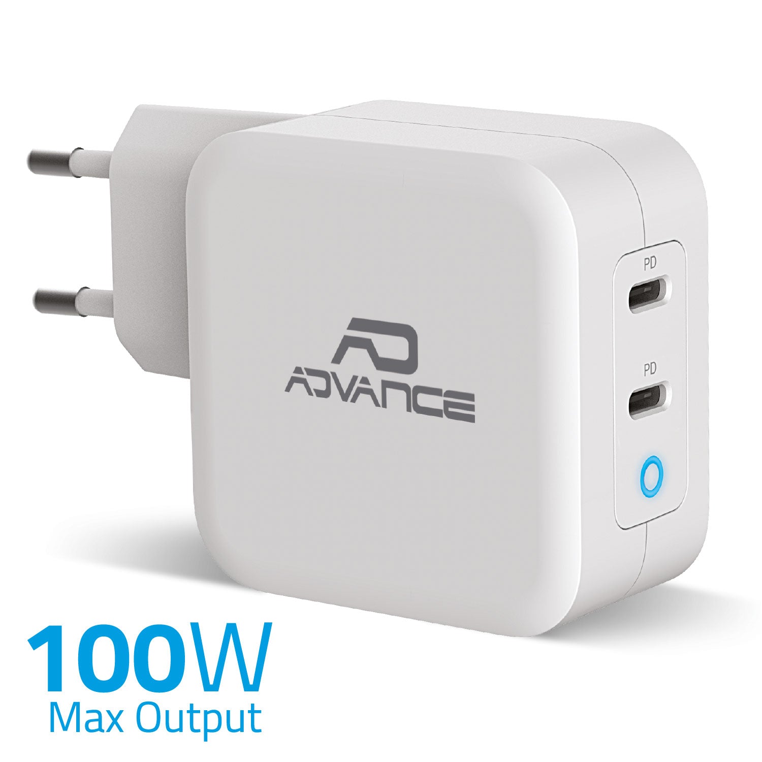 Advance - Chargeur secteur universel - Powerflex Turbo 100w - 2ports USB-C