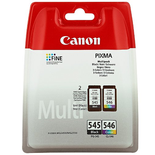 Canon - Cartouche d'encre 545/546 Multipack (Noir + Couleur)