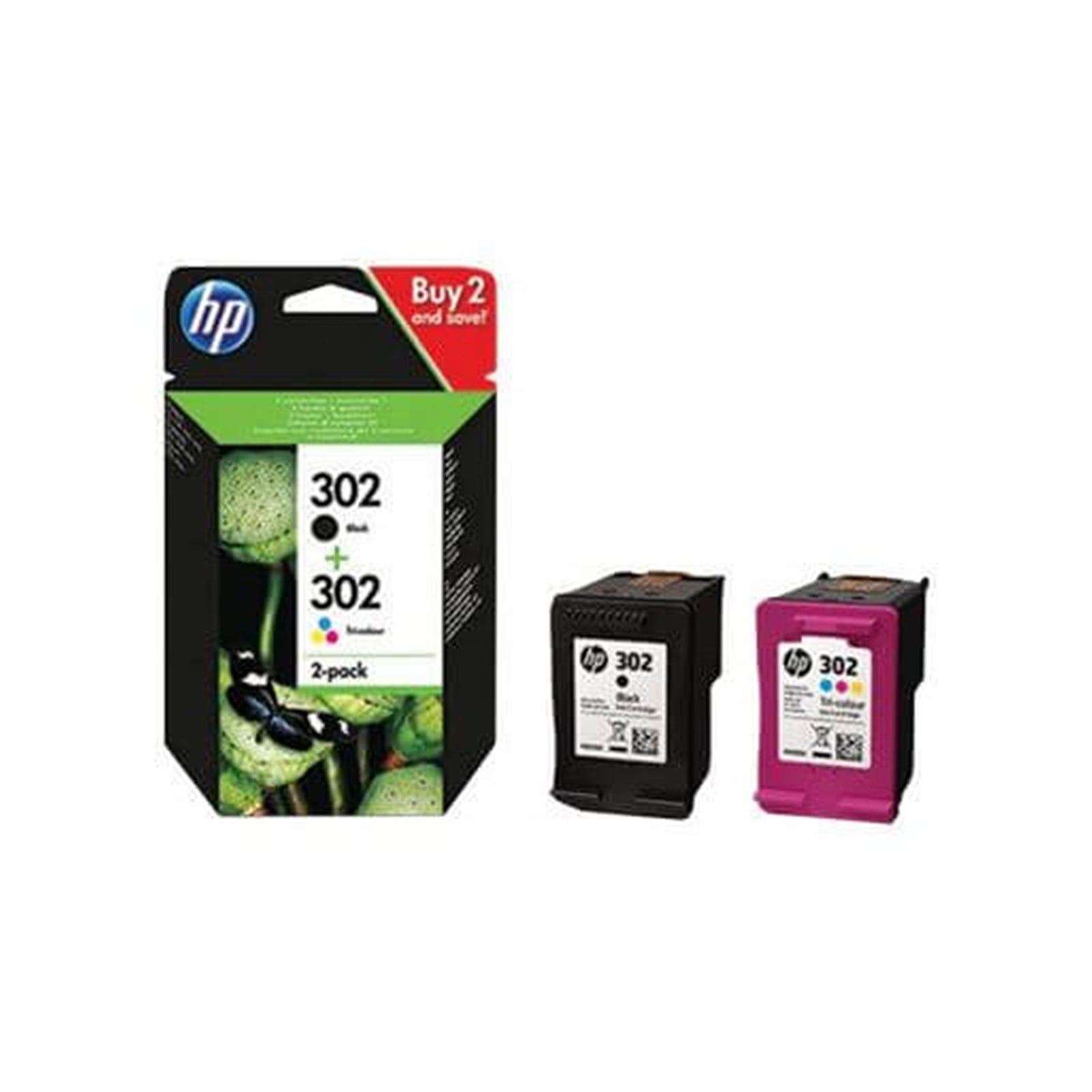 Hp - Pack de cartouches d'encres 302 (cyan, jaune, magenta, noir)