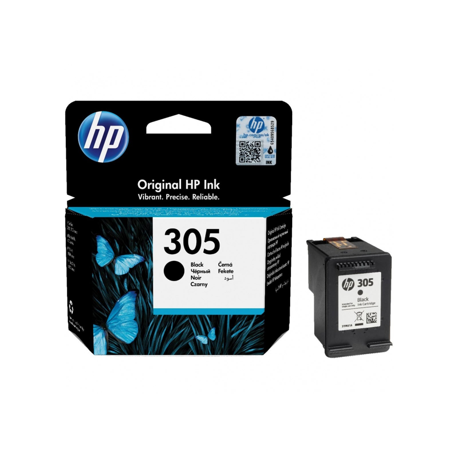 Hp - Cartouche d'encre 305 (couleur), (noir)