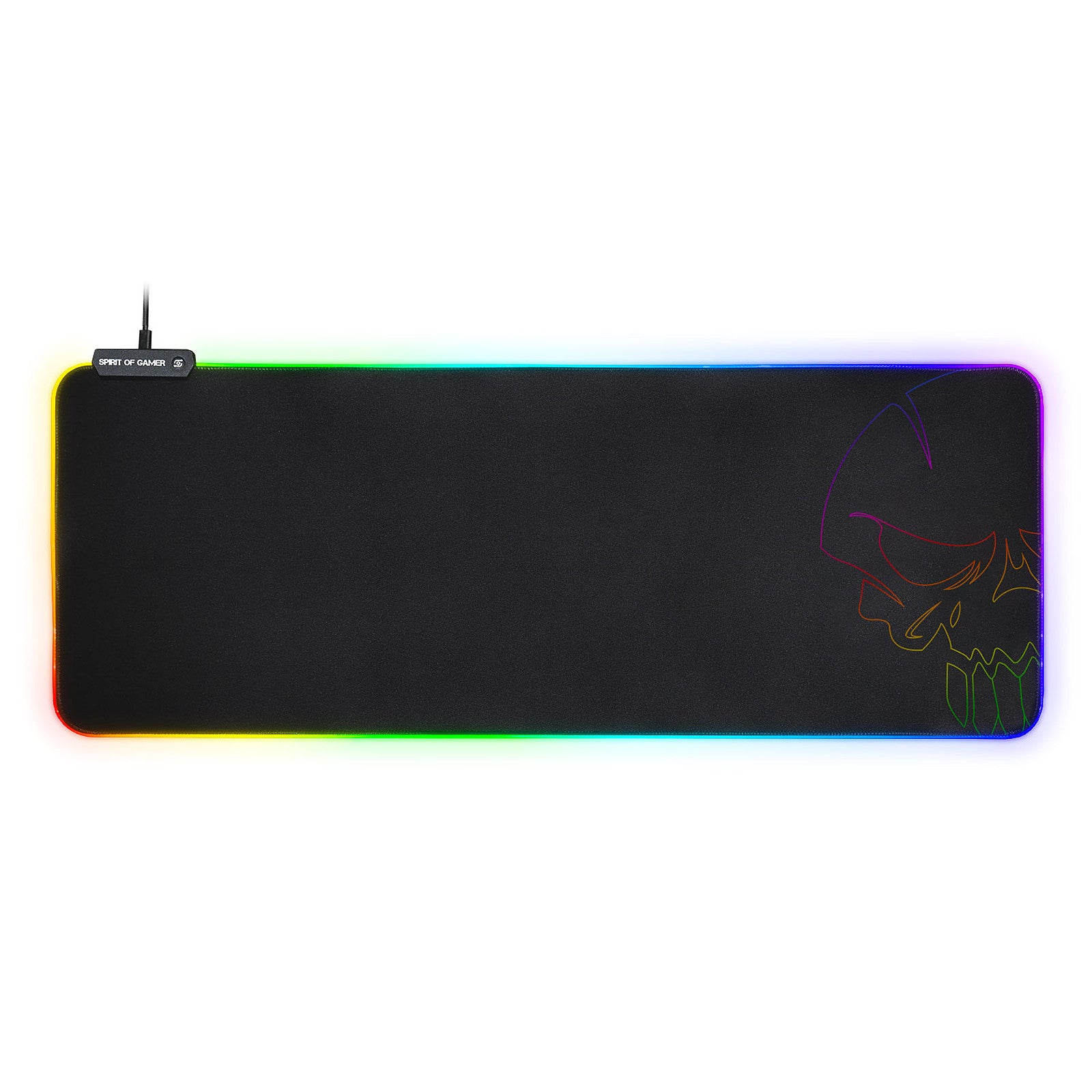 Spirit of Gamer - Tapis de souris Skull RGB XXL