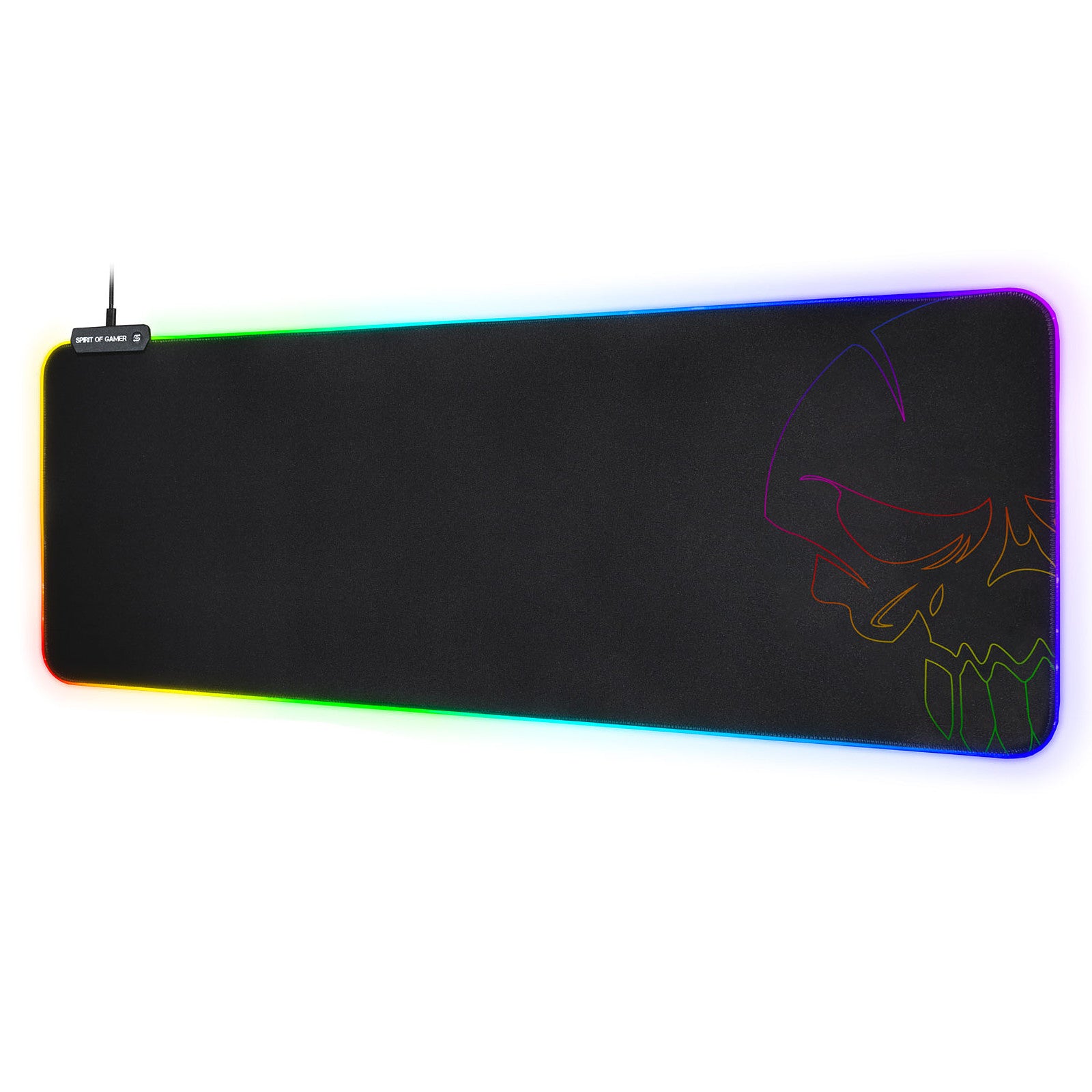 Spirit of Gamer - Tapis de souris Skull RGB XXL