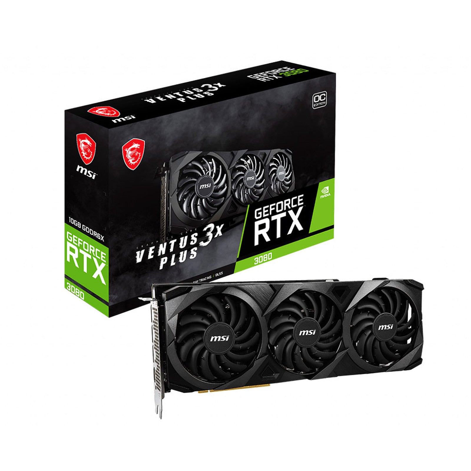 MSI - Carte graphique GeForce RTX 3080 VENTUS 3X PLUS 10G OC LHR