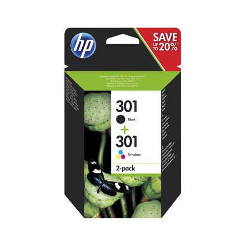 Hp - Pack de cartouches d'encres 301 (3 couleurs / noir)