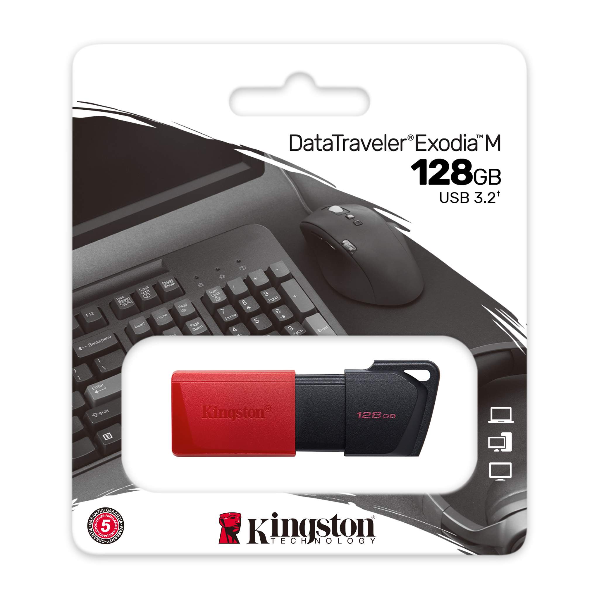 Kingston - Clé USB 3.2 DataTraveler Exodia M - 128Gb