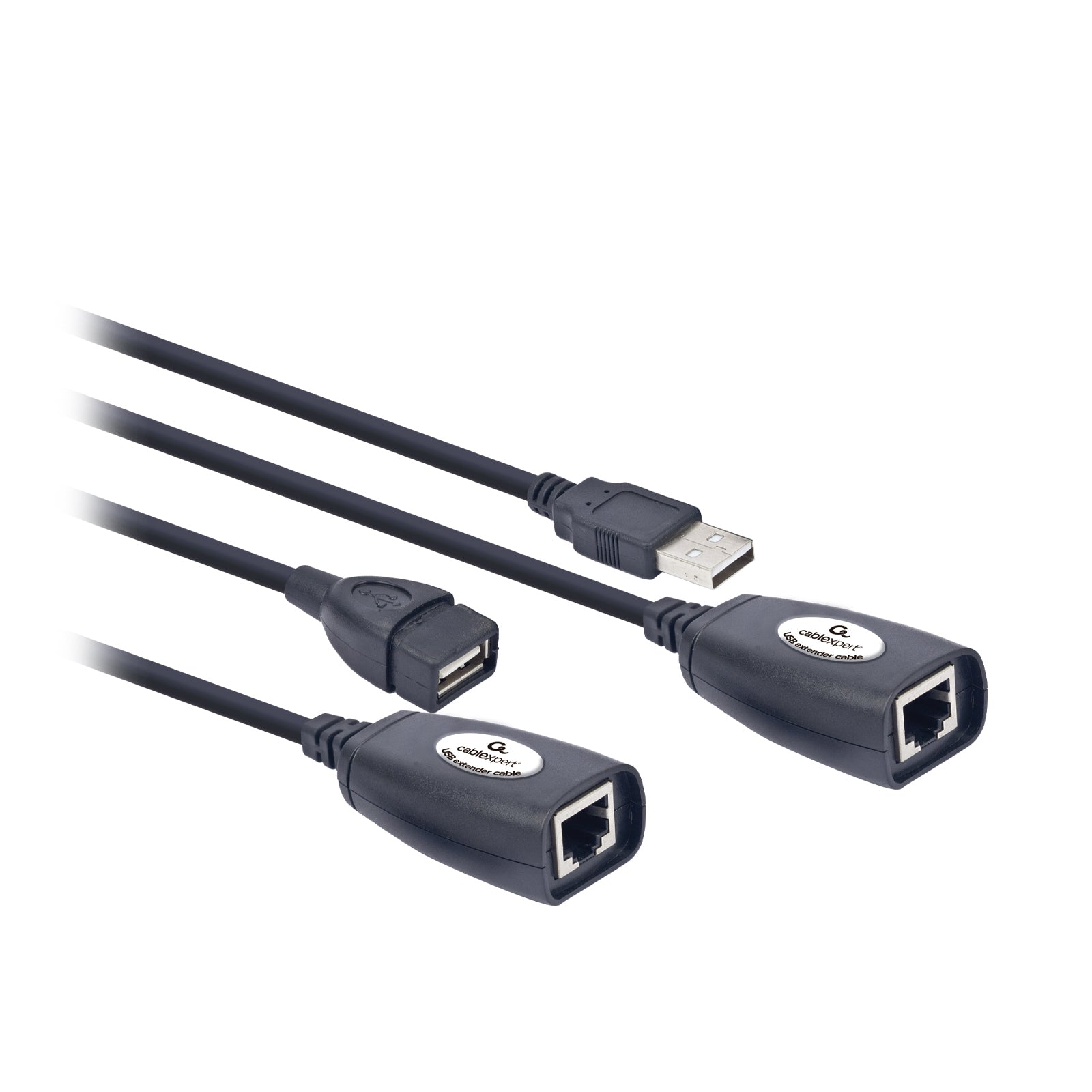 CablExpert - Kit Rallonge USB-A 2.0 via câble RJ45