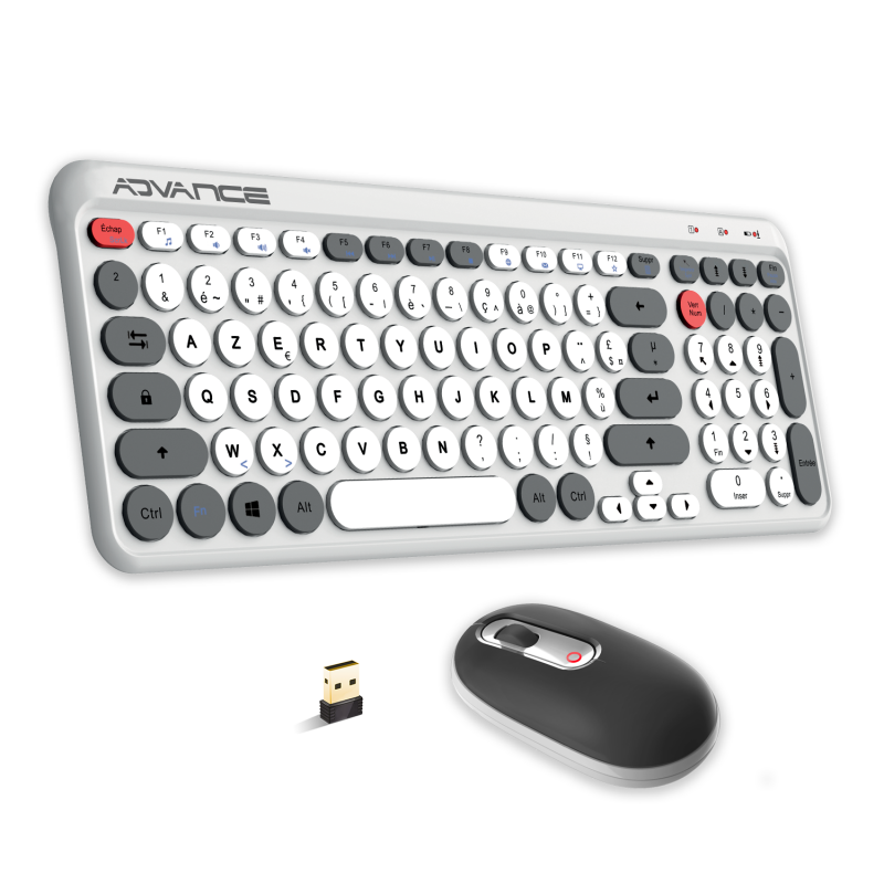 Advance - Ergostyle - Pack clavier et souris sans fil