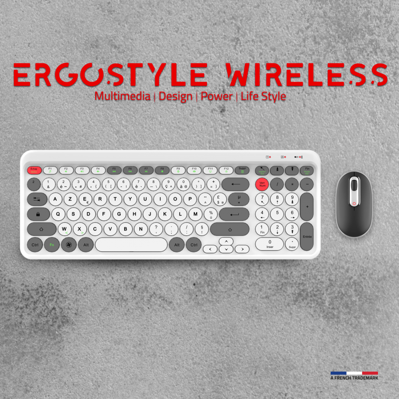 Advance - Ergostyle - Pack clavier et souris sans fil