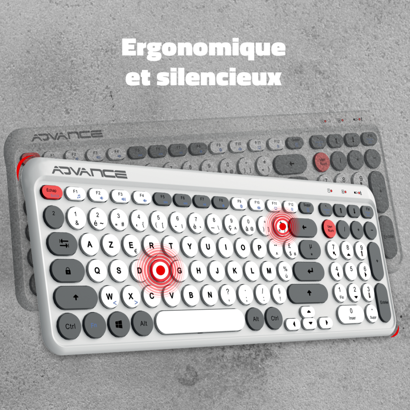 Advance - Ergostyle - Pack clavier et souris sans fil