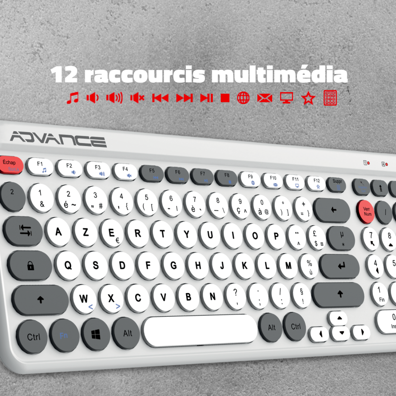 Advance - Ergostyle - Pack clavier et souris sans fil