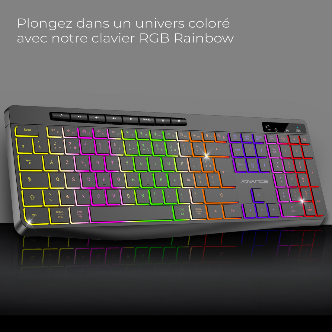 Advance - R-TYPE WIRELESS - Clavier sans fil RGB