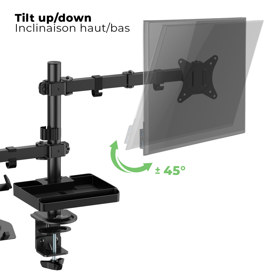 Advance - XtendMounts Flex - Support articulé pour 1 écran + ordinateur portable