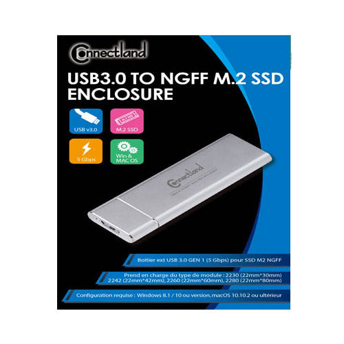 Connectland - Boitier Externe SSD M.2 NGFF/SATA