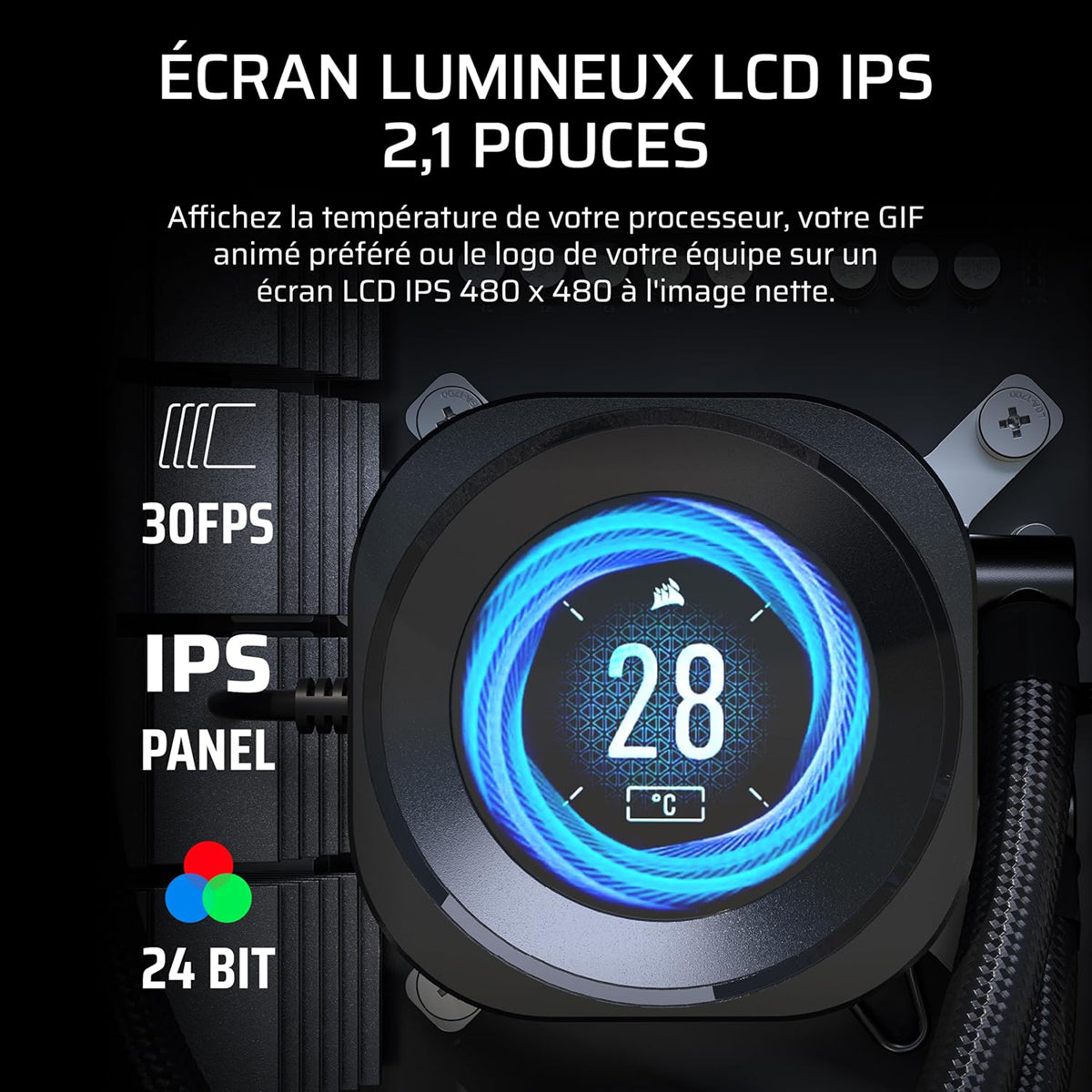 Corsair - NAUTILUS 240 RS LCD - Noir