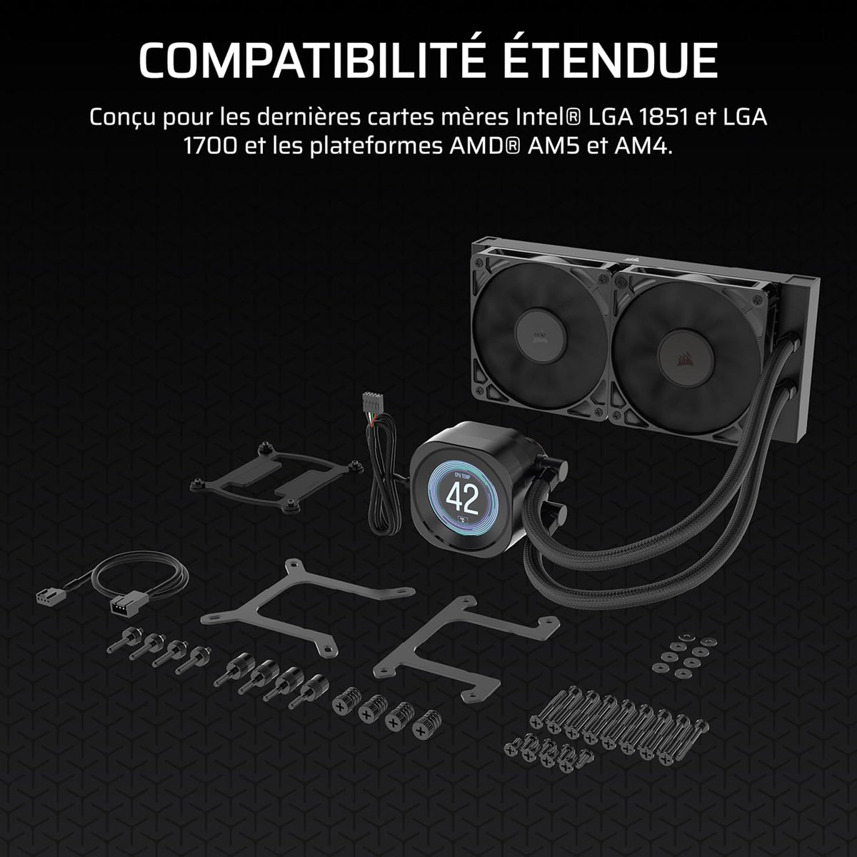 Corsair - NAUTILUS 240 RS LCD - Noir