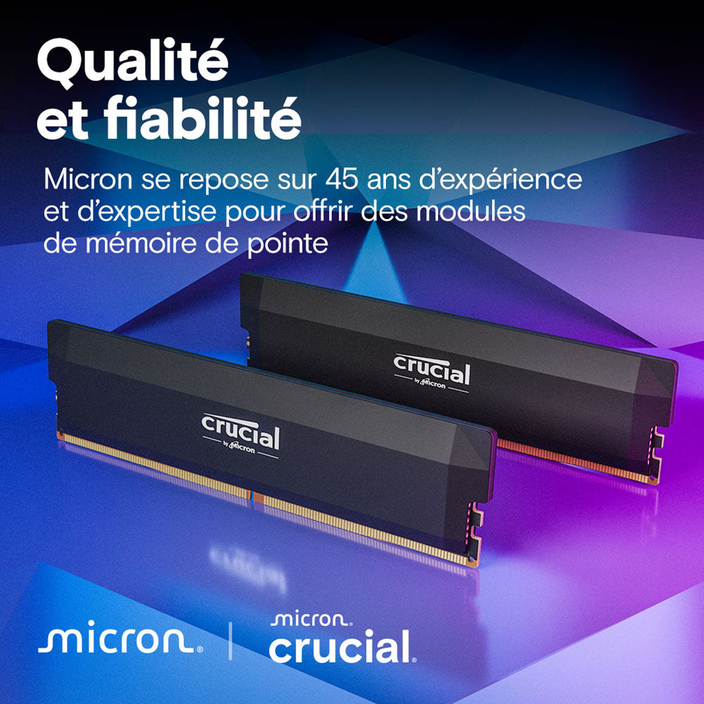 Crucial - PRO DDR5 6000MT/s CL36 (16 Go) (Bulk)