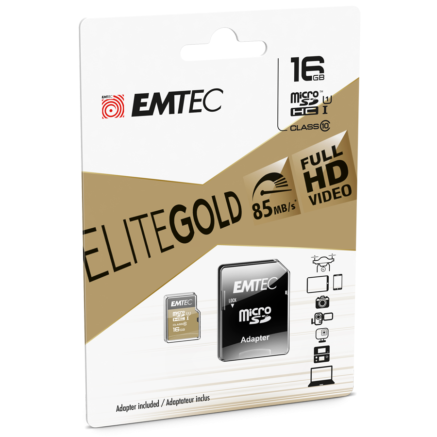 Emtec - Carte MicroSD Elite Gold - 16Gb
