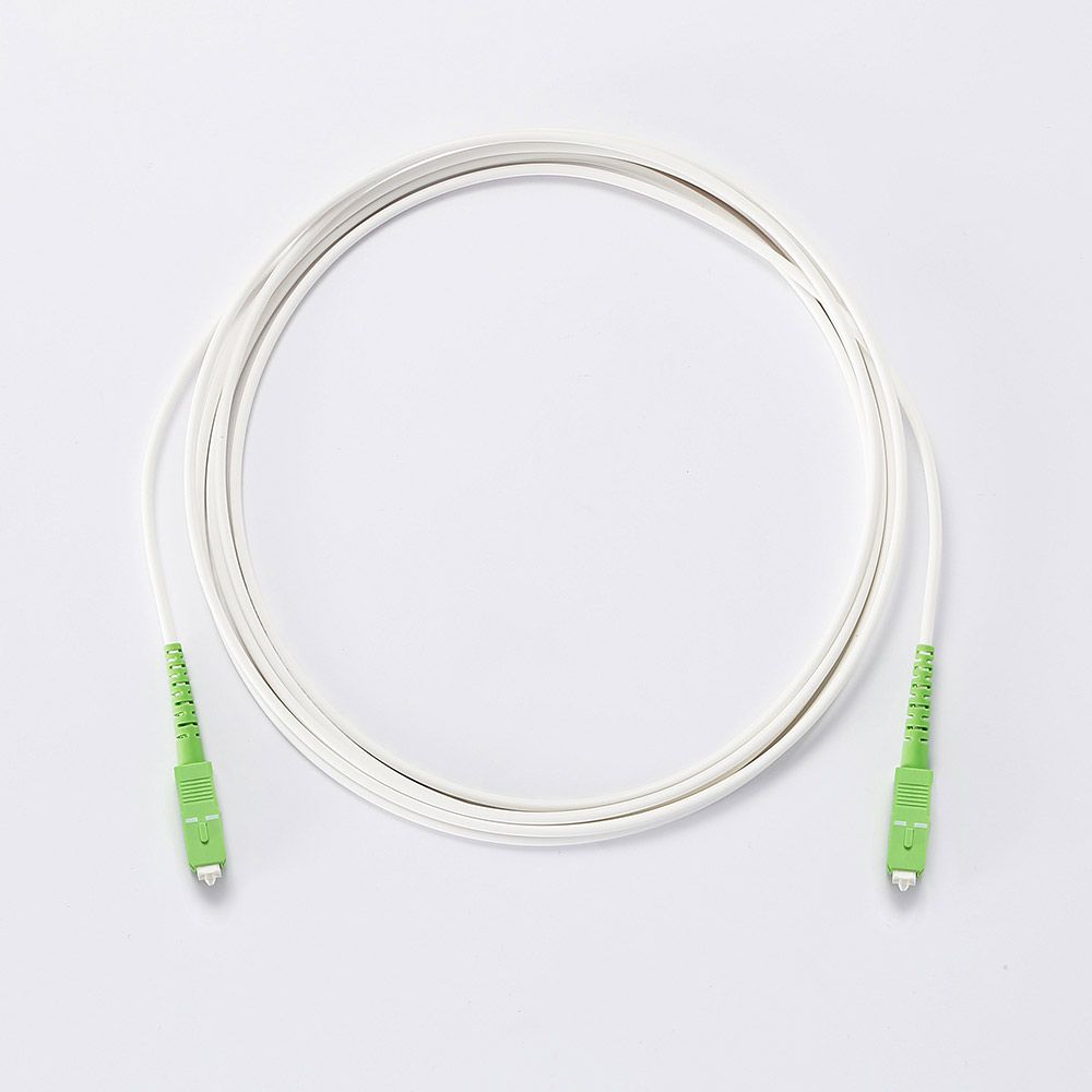 D2Diffusion - Jarretière Optique 3 mètres SC/APC vers SC/APC Simplex Monomode - Blanc