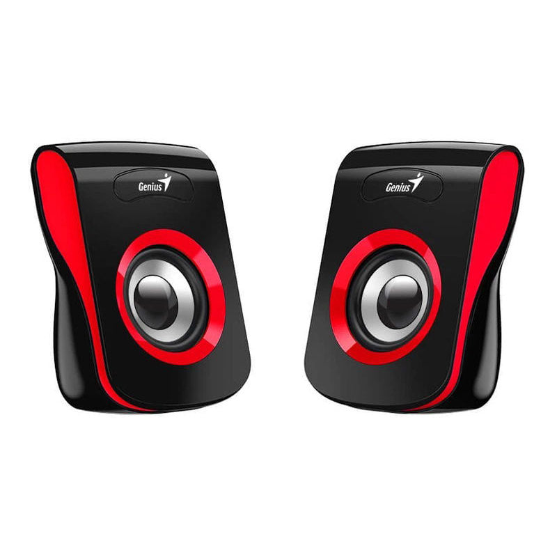Genius - Enceintes Stéréo USB SP-Q180 (Bleu/Rouge)