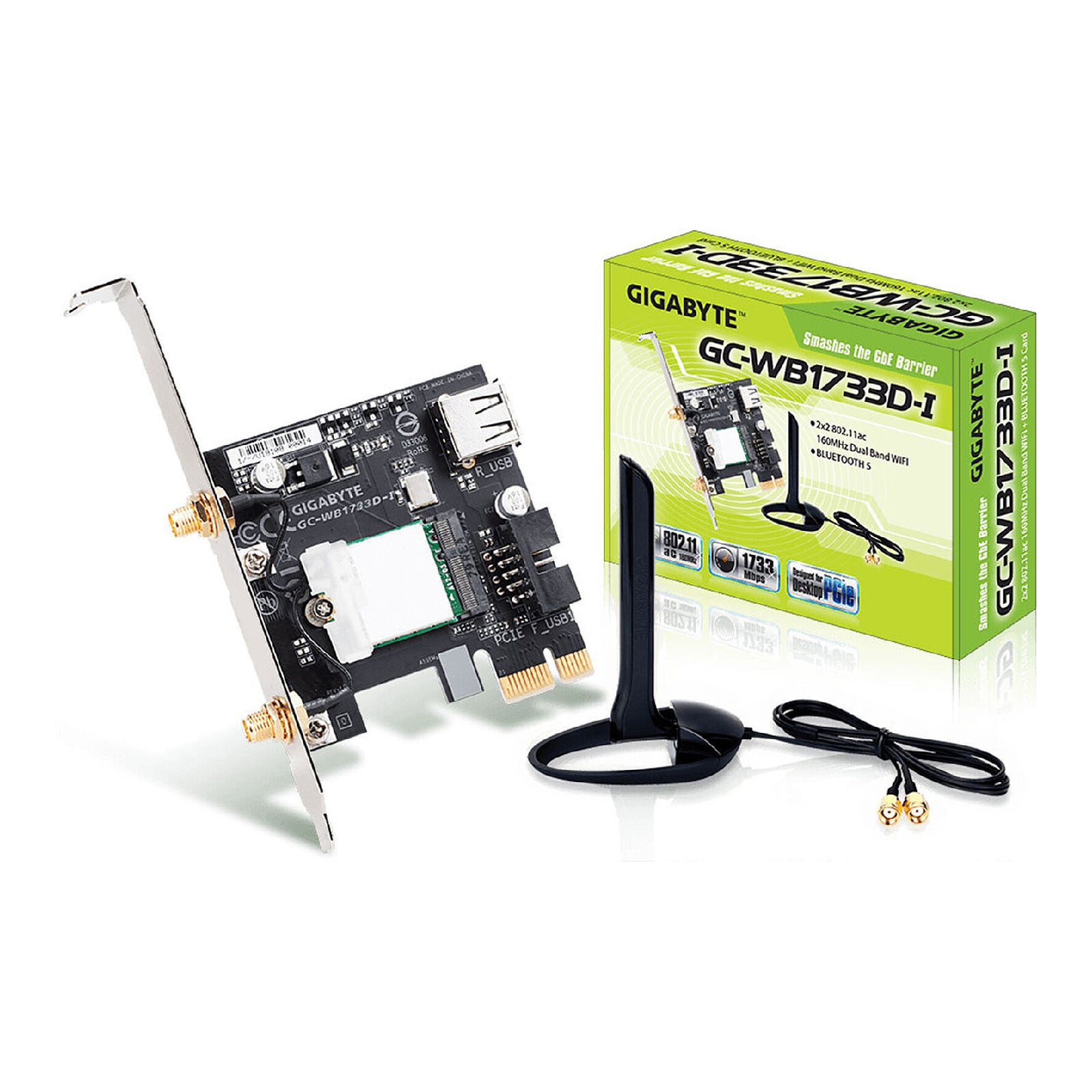 Gigabyte - GC-WB1733D-I - Carte Wi-Fi AC1733 et Bluetooth 5