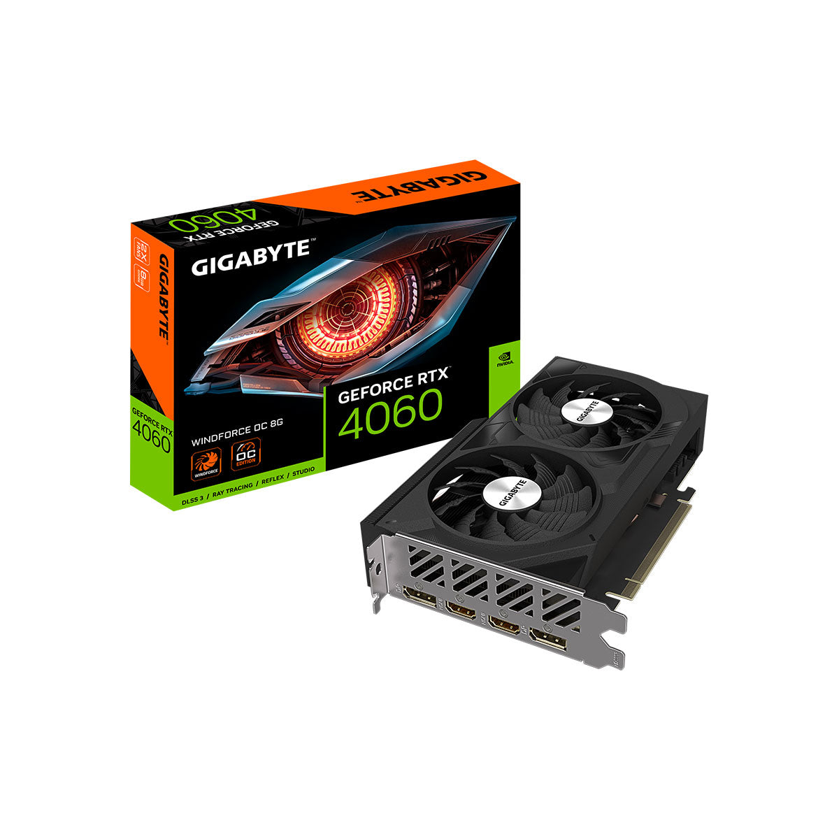 Gigabyte - Carte graphique GeForce RTX 4060 WINDFORCE OC 8G