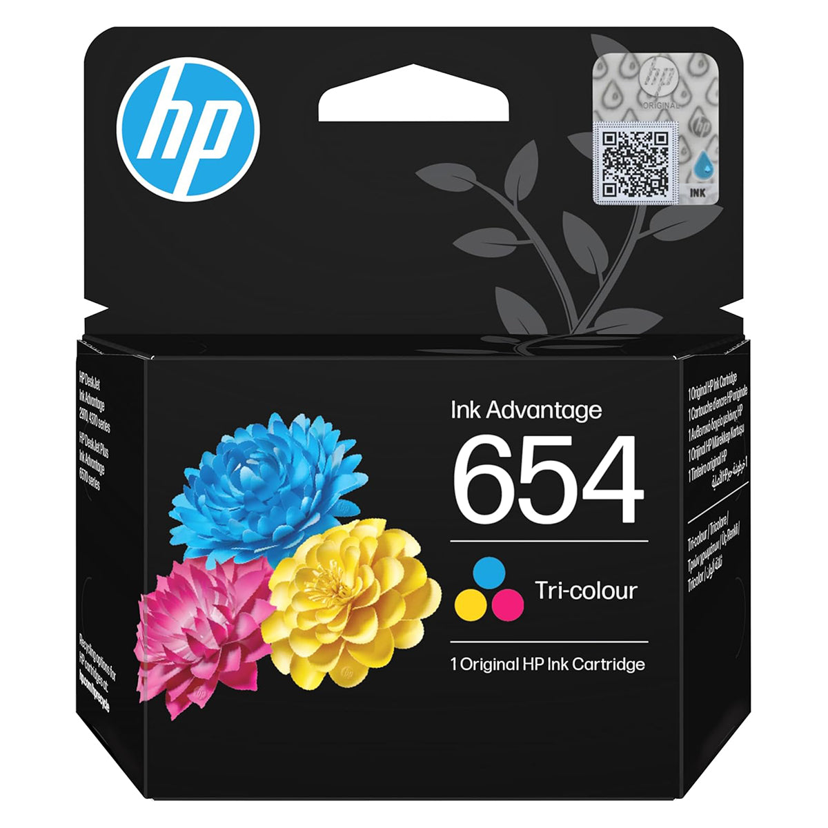 Hp - Cartouche d'encre 654 (cyan, jaune, magenta), (noir)