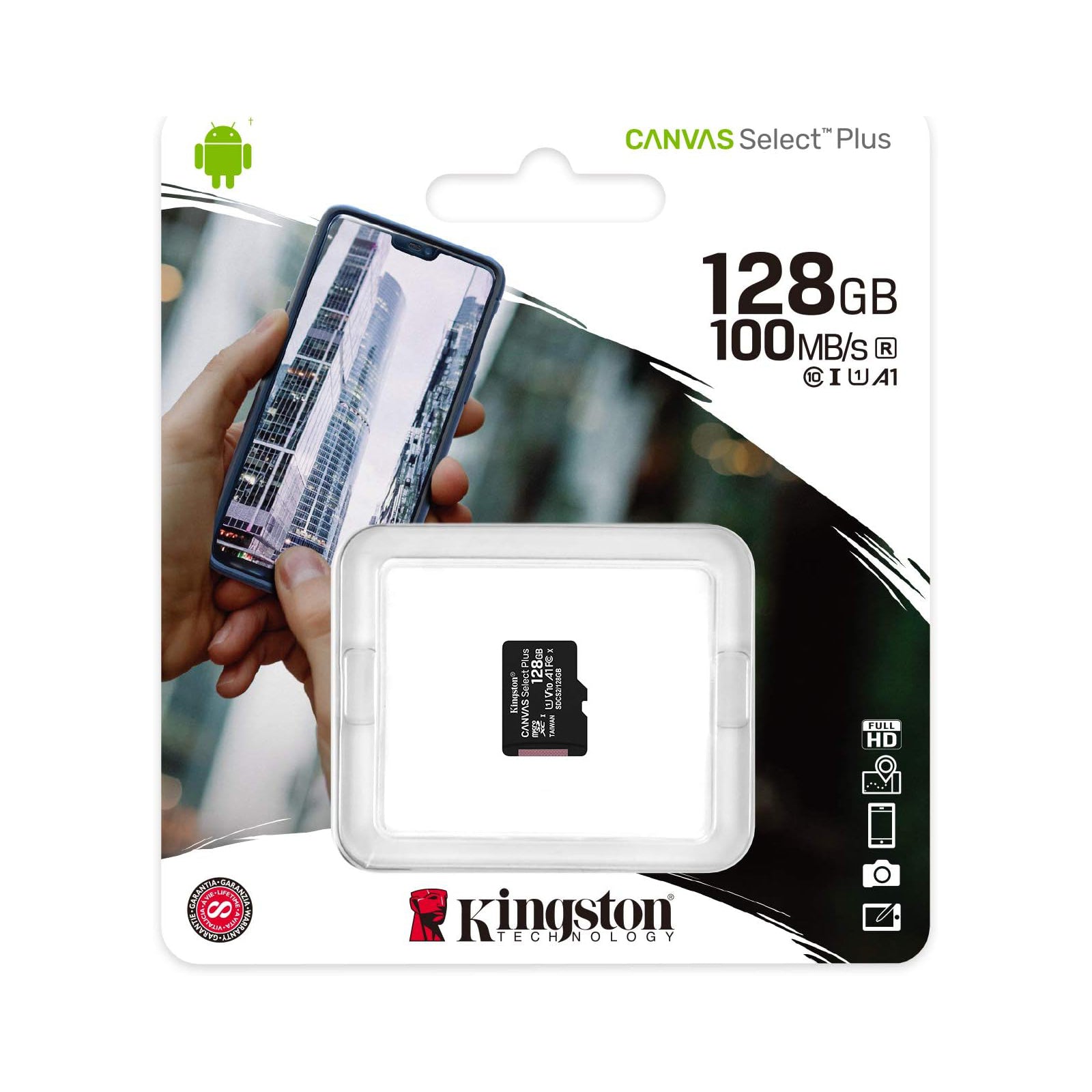 Kingston - Carte Micro SD Canvas Select Plus 128 Go