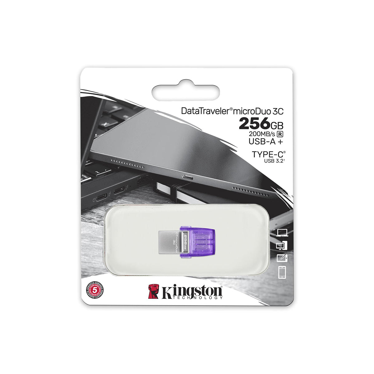 Kingston - DataTraveler MicroDuo 3C - 256Go