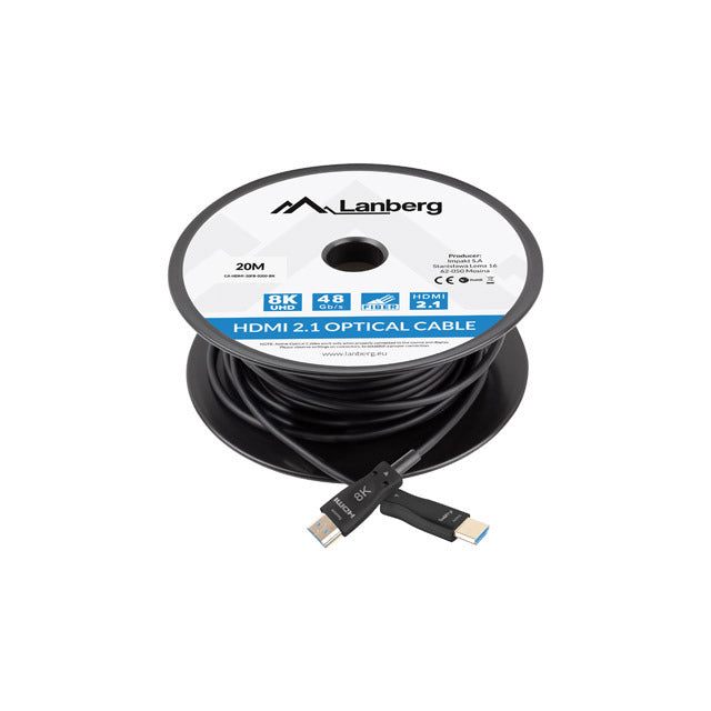 Lanberg - Cable HDMI Actif-Optique 2.1 de 20m