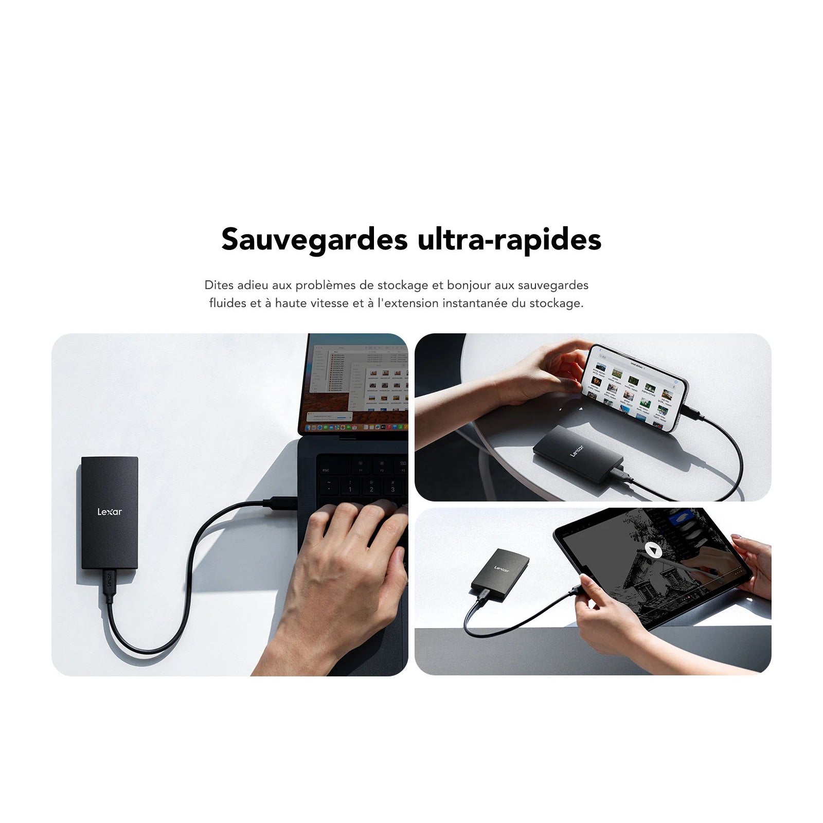 Lexar - SL300 SSD Externe 1To - Noir