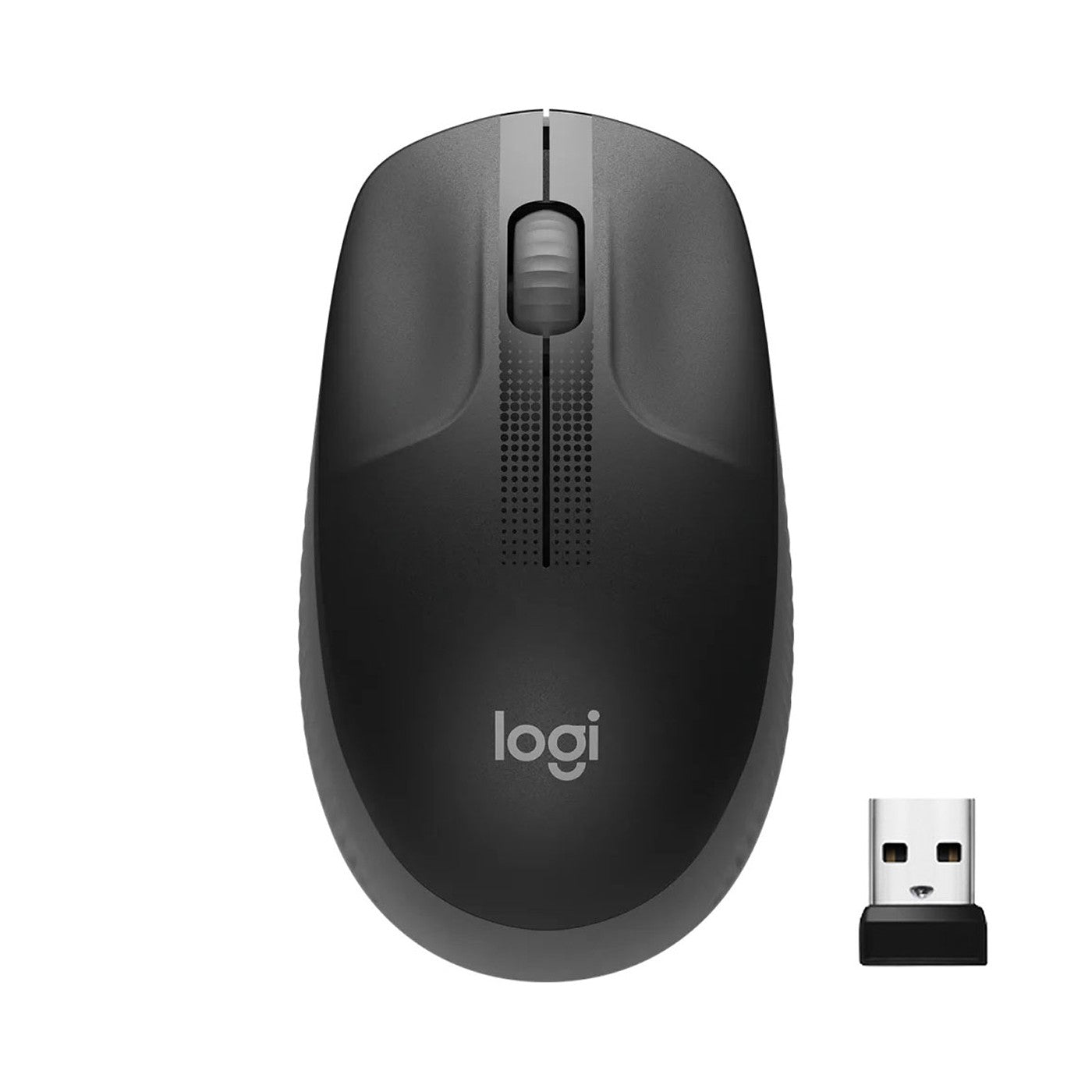 Logitech - Souris M190 (Charbon/Rouge)